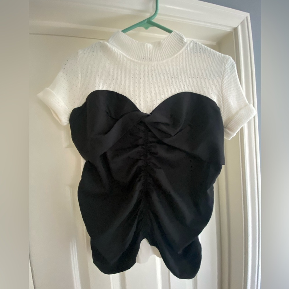 Champagne Black and White Sweater